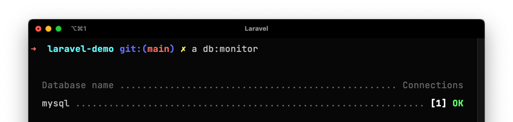The &quot;db:monitor&quot; command