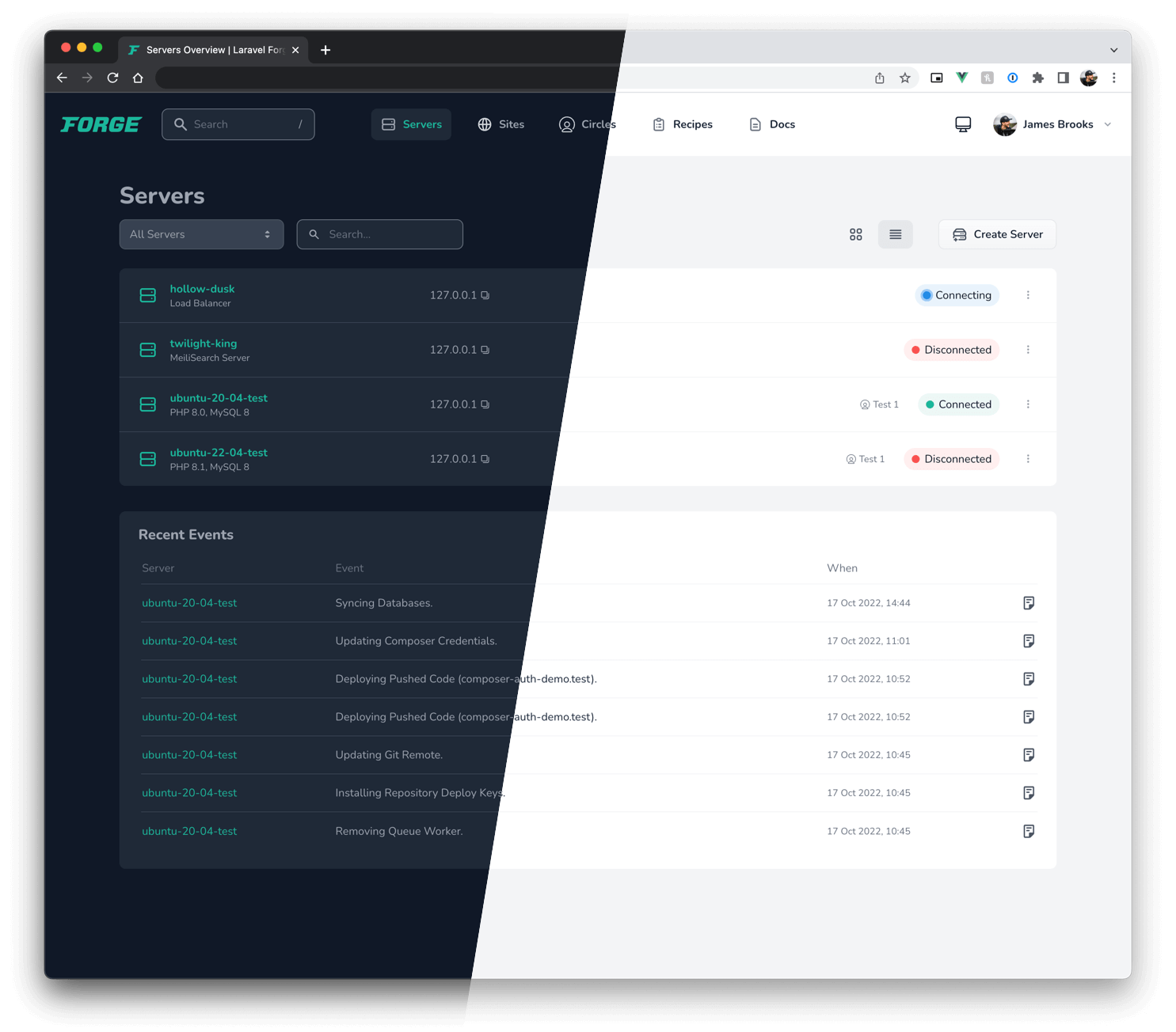 Forge Dark Mode The Laravel Blog forge-dark-mode-the-laravel-blog